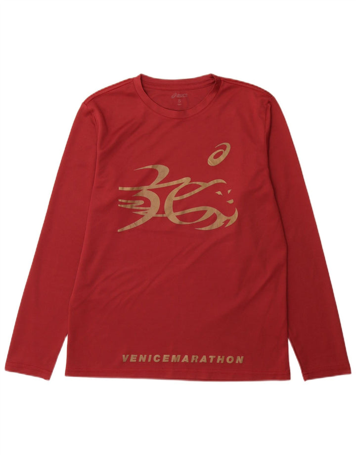 Asics Haut à manches longues Venice Marathon Graphic pour hommes, petit rouge