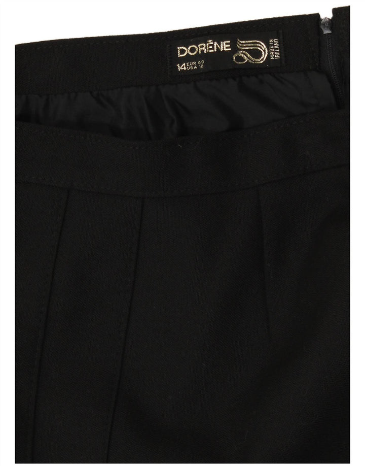 Jupe trapèze plissée taille haute pour femme UK 14 Medium W28