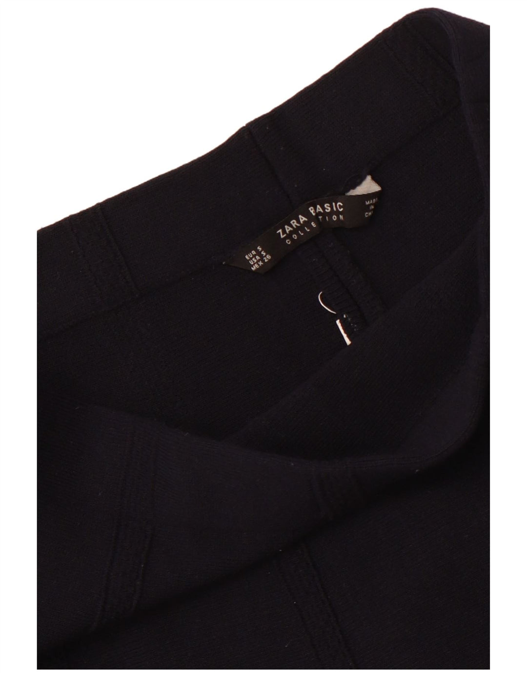 Zara Jupe trapèze en tricot pour femme UK 6 Small W26 Bleu marine