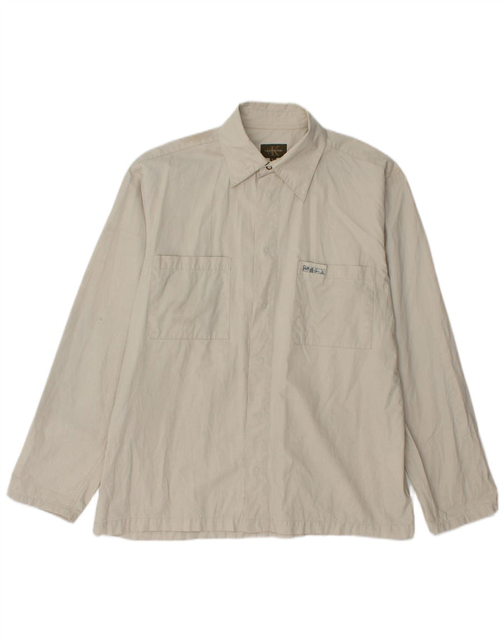 Calvin Klein Chemise Homme Large Beige Coton