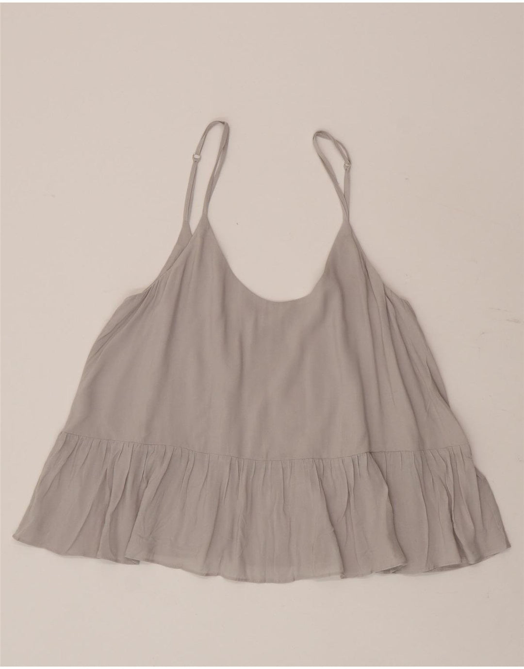 Topshop Femme Cami Top UK 10 Small Gris Viscose