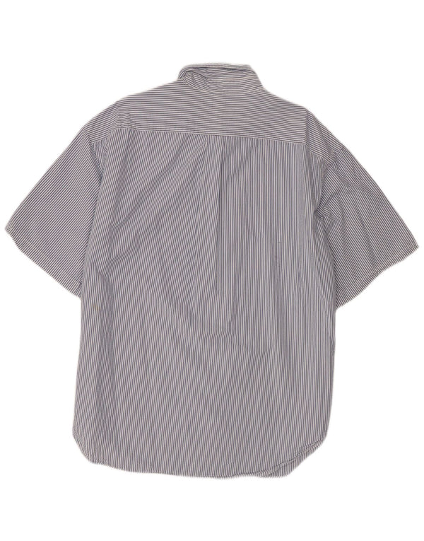 Ralph Lauren Chemise classique à manches courtes pour homme 2XL en coton à fines rayures bleues