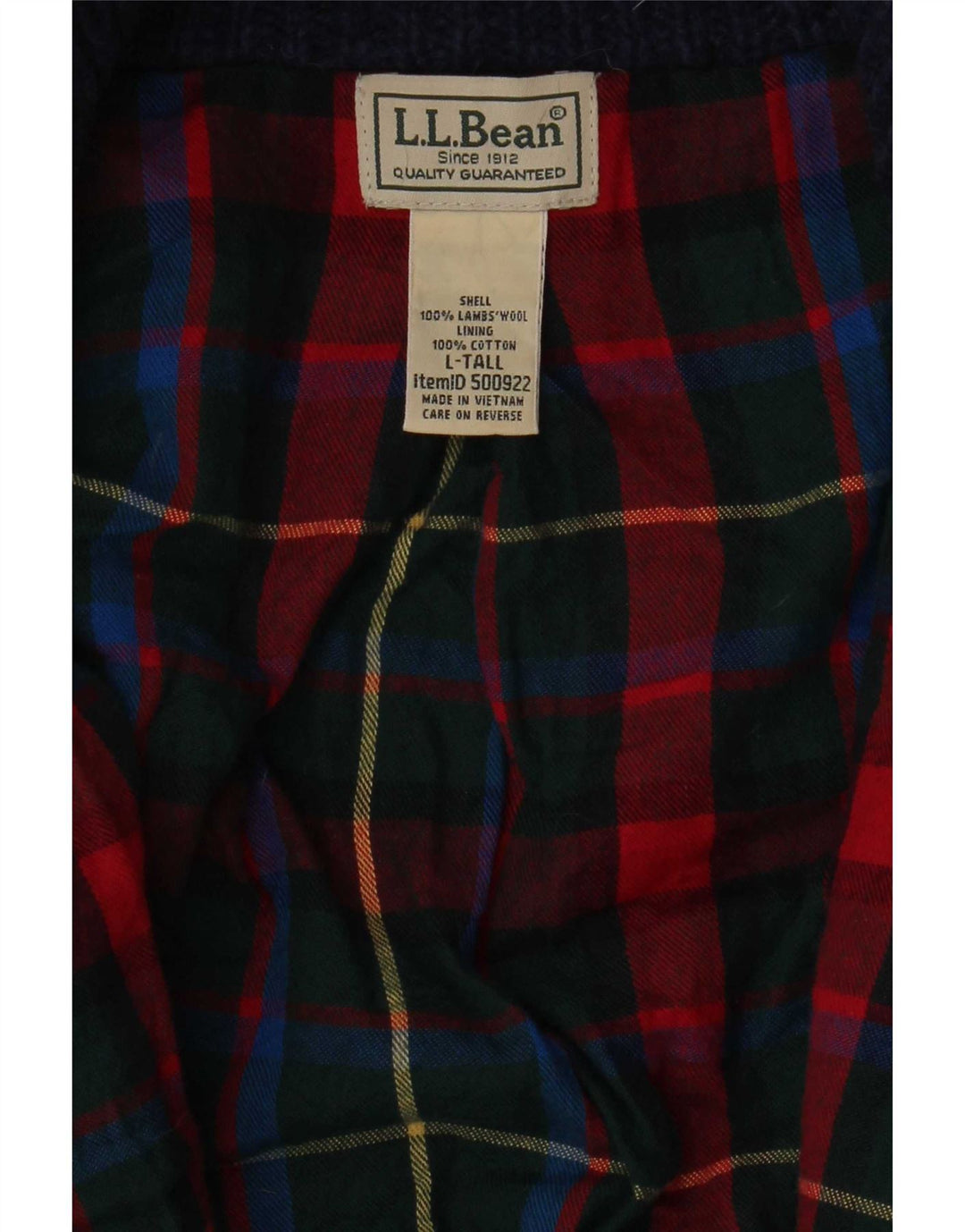 L.L.Bean Cardigan haut pour homme en laine d'agneau bleu marine