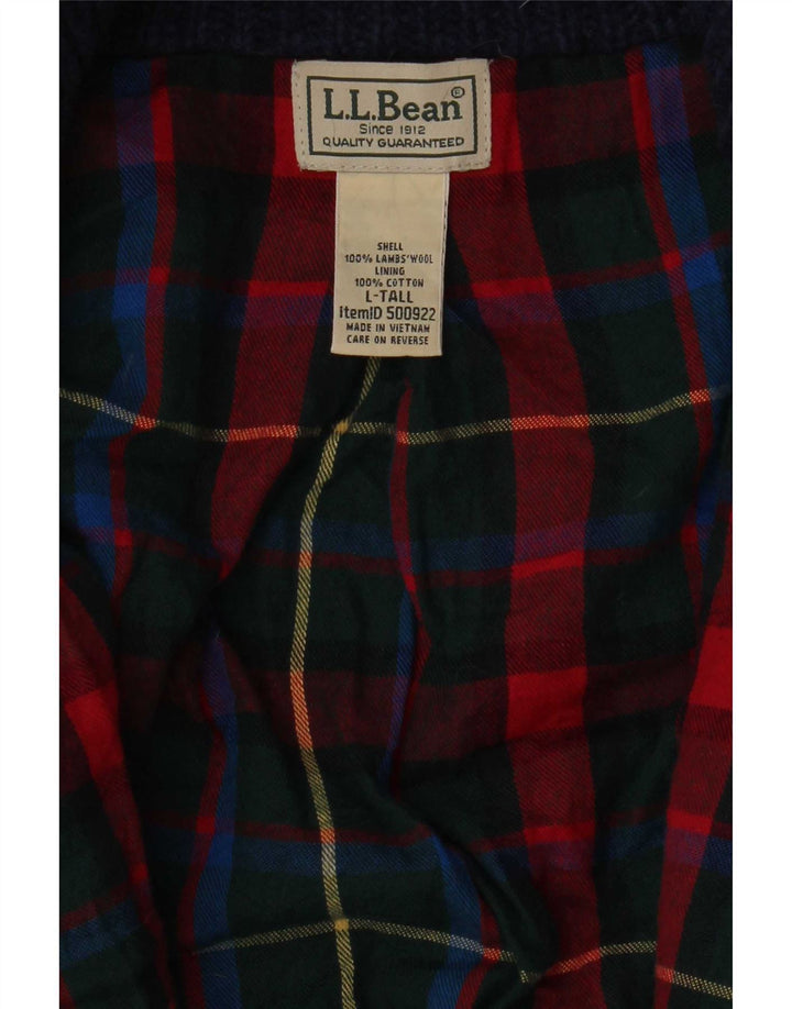 L.L.Bean Cardigan haut pour homme en laine d'agneau bleu marine