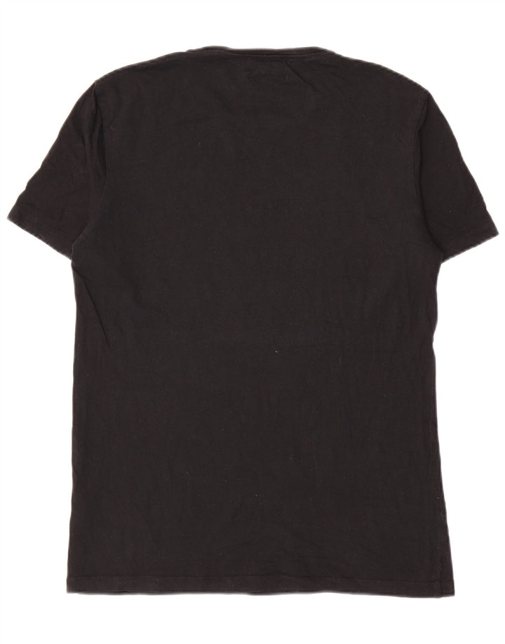 Cos T-Shirt régulier pour hommes, petit haut en coton noir