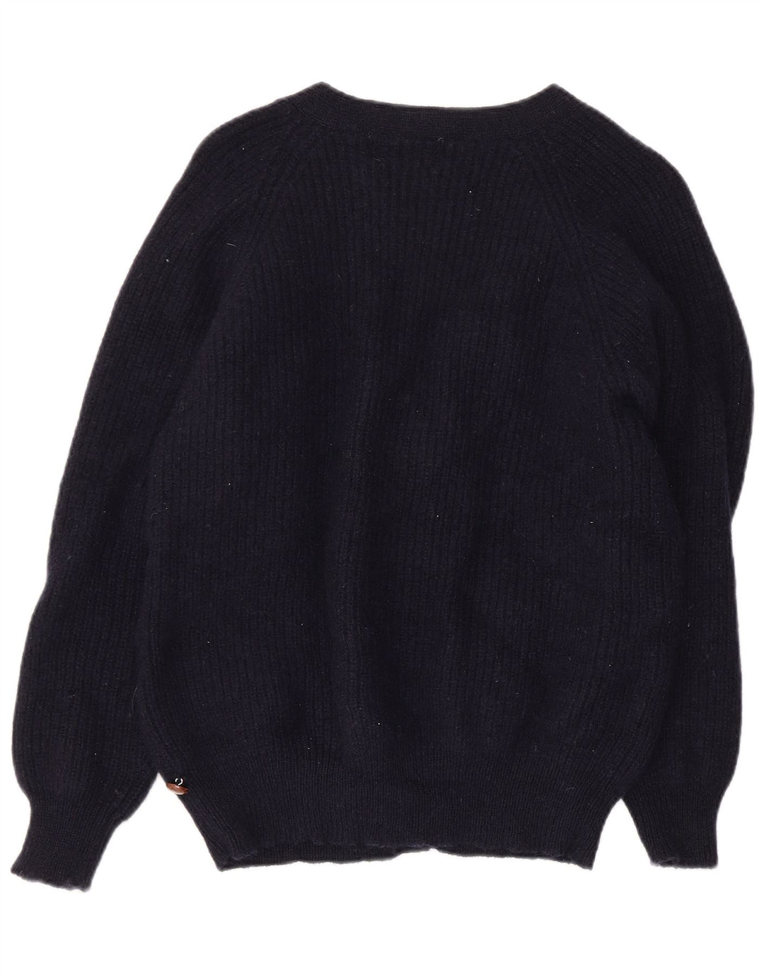 AMERICA Pull Cardigan Femme IT 52 2XL Bleu Marine Laine
