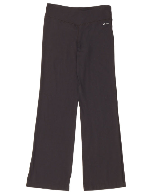 Nike Pantalon de survêtement Dri Fit à jambe large pour femme UK 6 XS Nylon noir