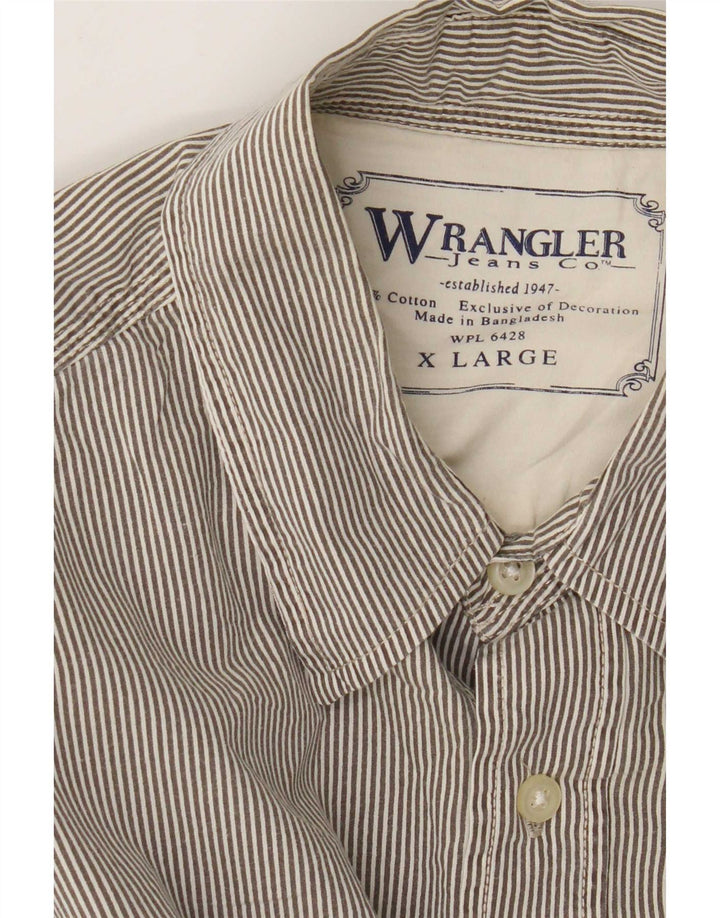 Wrangler Chemise Homme XL Gris Rayure Coton