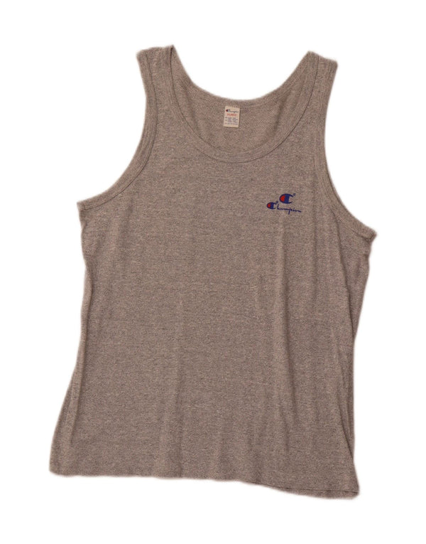 CHAMPION Débardeur Femme UK 18 XL Gris Moucheté Coton Sports