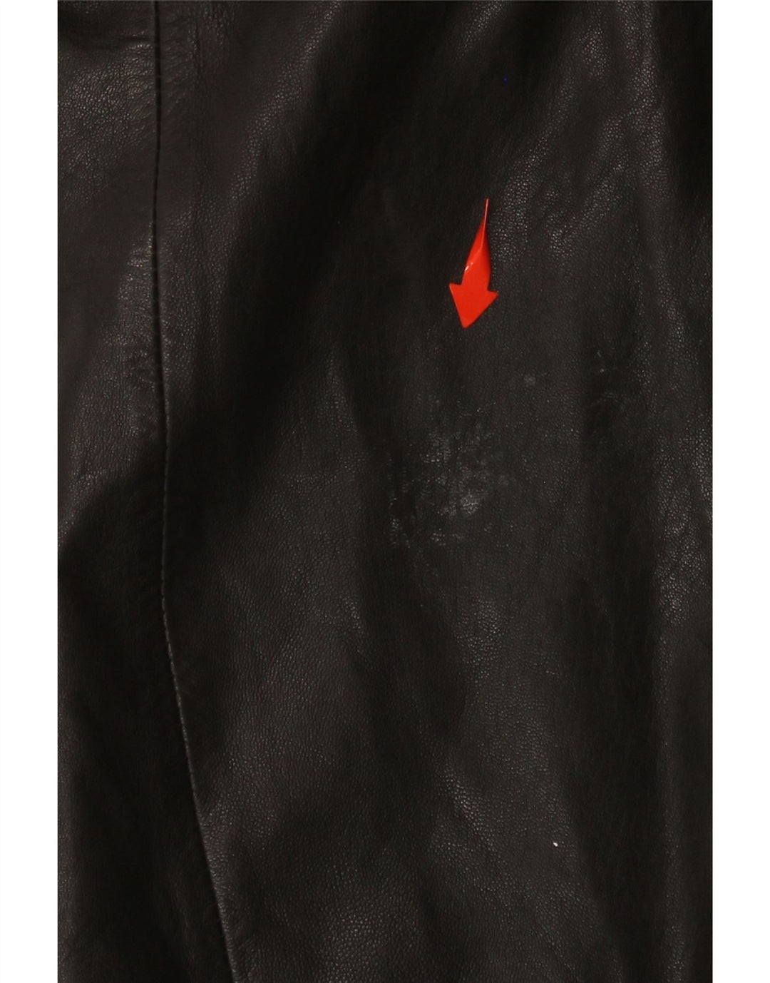 VINTAGE Manteau en Cuir Femme IT 48 XL Noir