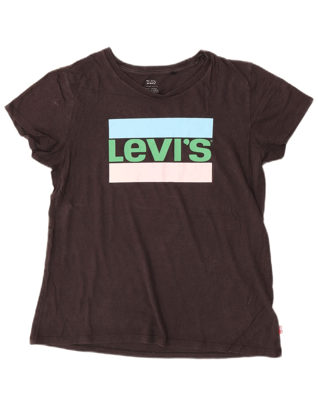 Levi's T-Shirt Graphique Femme UK 14 Noir Moyen