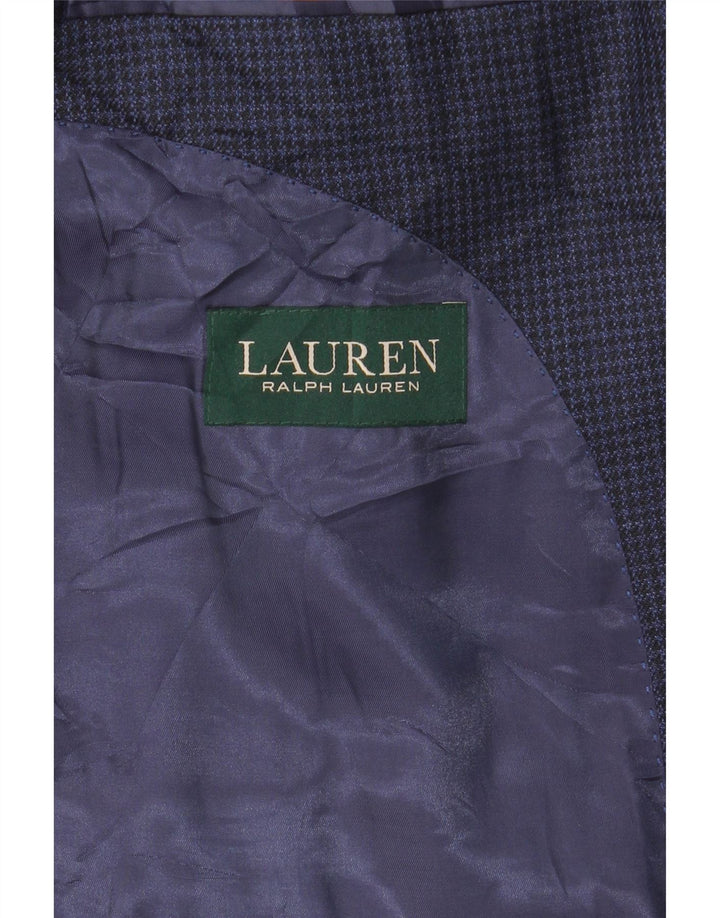 Ralph Lauren Veste blazer à 2 boutons pour homme UK 38 motif pied-de-poule bleu marine moyen