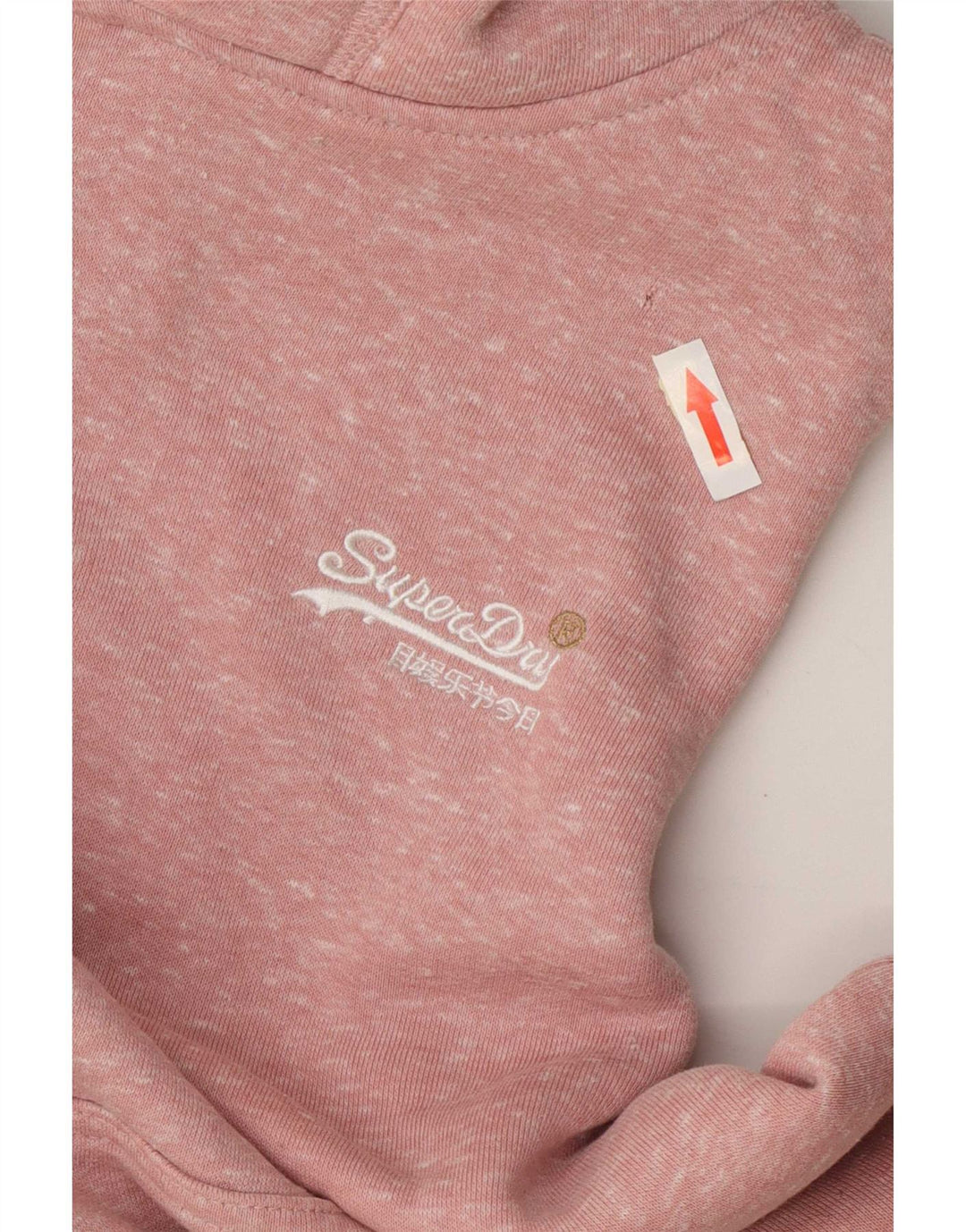 Superdry Pull à capuche pour femme UK 12 Polyester moucheté rose moyen
