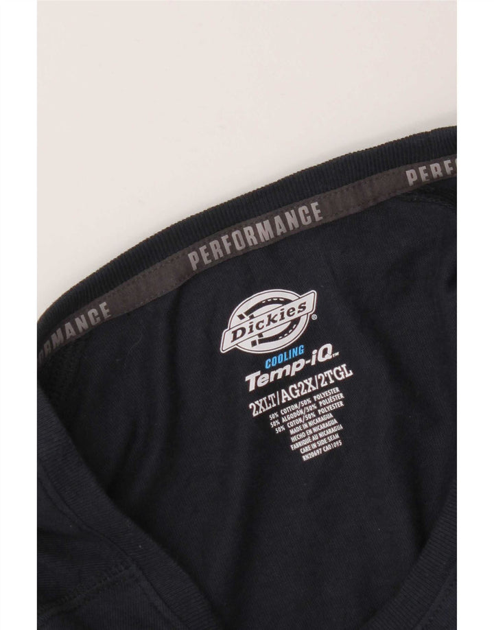 Dickies Haut haut à manches longues pour homme en coton bleu marine 2XL