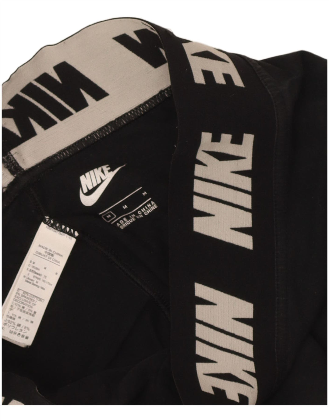 Nike Leggings graphiques pour femmes UK 12 coton noir moyen