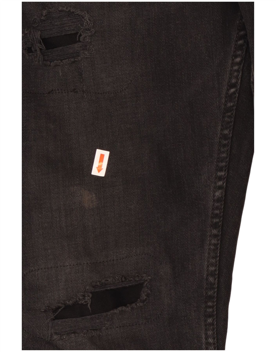ZARA Jean skinny vieilli pour homme EU 42 Large W32 L28 Noir