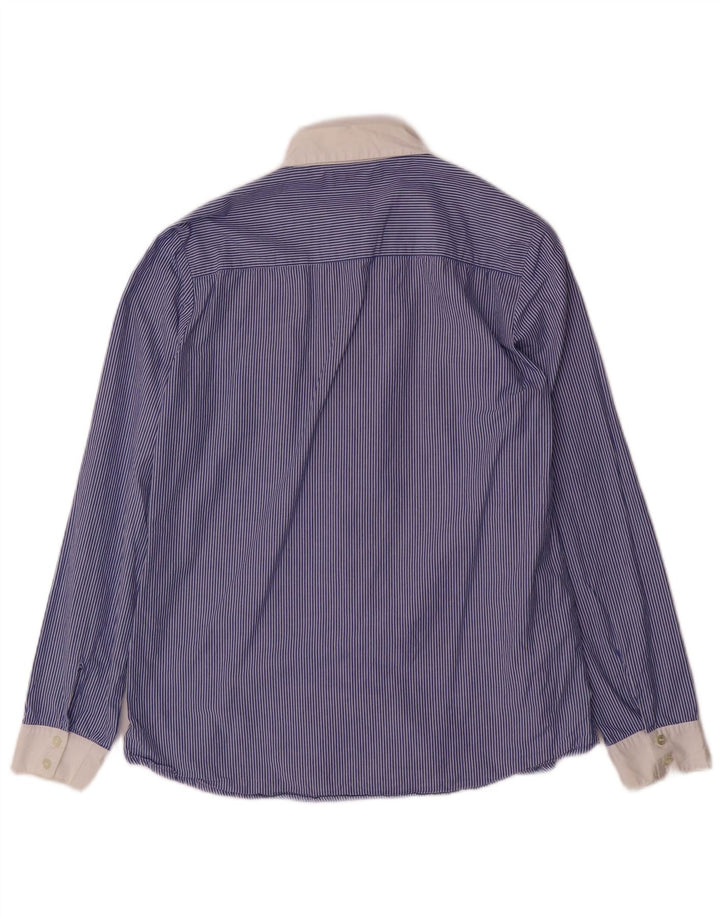 STEFANEL Chemise Femme IT 42 Bleu Moyen Rayure