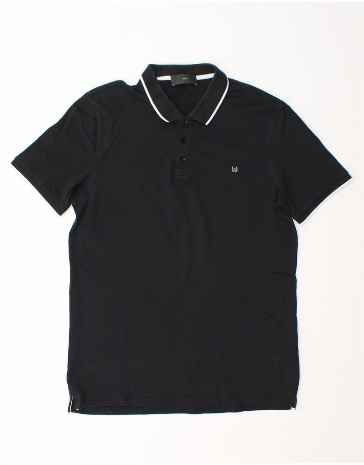LIU JO Mens Polo Shirt Large Black Cotton Vintage Liu Jo and Second-Hand Liu Jo from Messina Hembry 