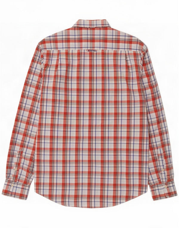 Crew Clothing Mens Tailored Fit Shirt Medium Red Check Cotton