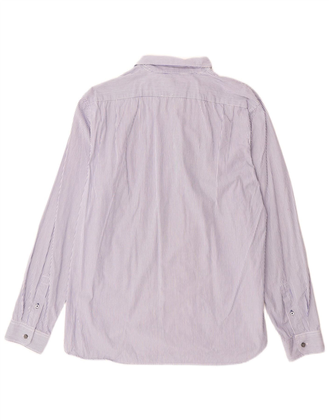 American Eagle Chemise cintrée pour homme en coton à rayures bleues