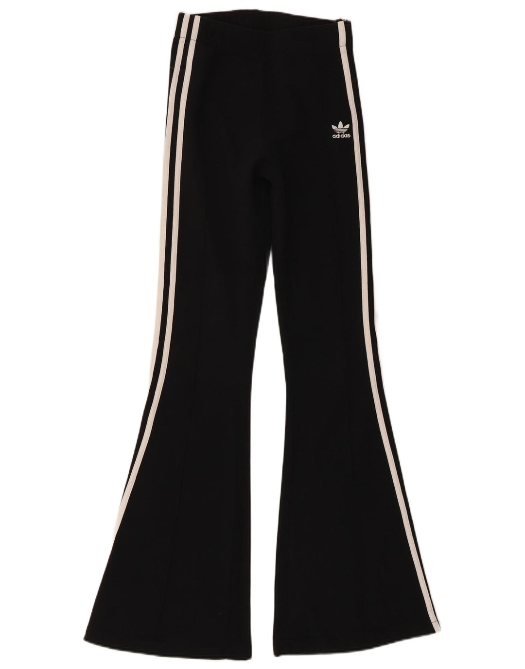 ADIDAS Leggings évasés pour femmes UK 6 XS Noir Polyester
