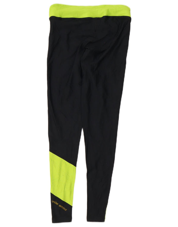 Under Armour Leggings Femme UK 8 Small Noir Colorblock Polyester