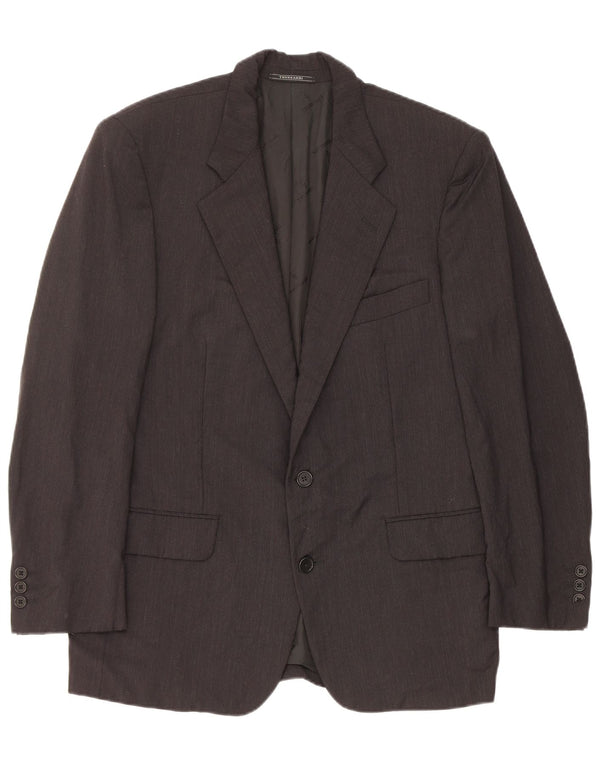 Trussardi Veste Blazer 2 Boutons IT 48 Laine Vierge Noir Moyen Homme
