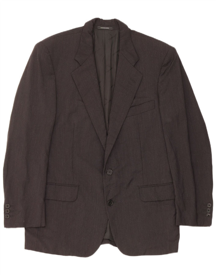 Trussardi Veste Blazer 2 Boutons IT 48 Laine Vierge Noir Moyen Homme