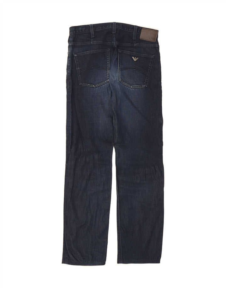 ARMANI Womens Straight Jeans W31 L31 Navy Blue Cotton Vintage Armani and Second-Hand Armani from Messina Hembry 