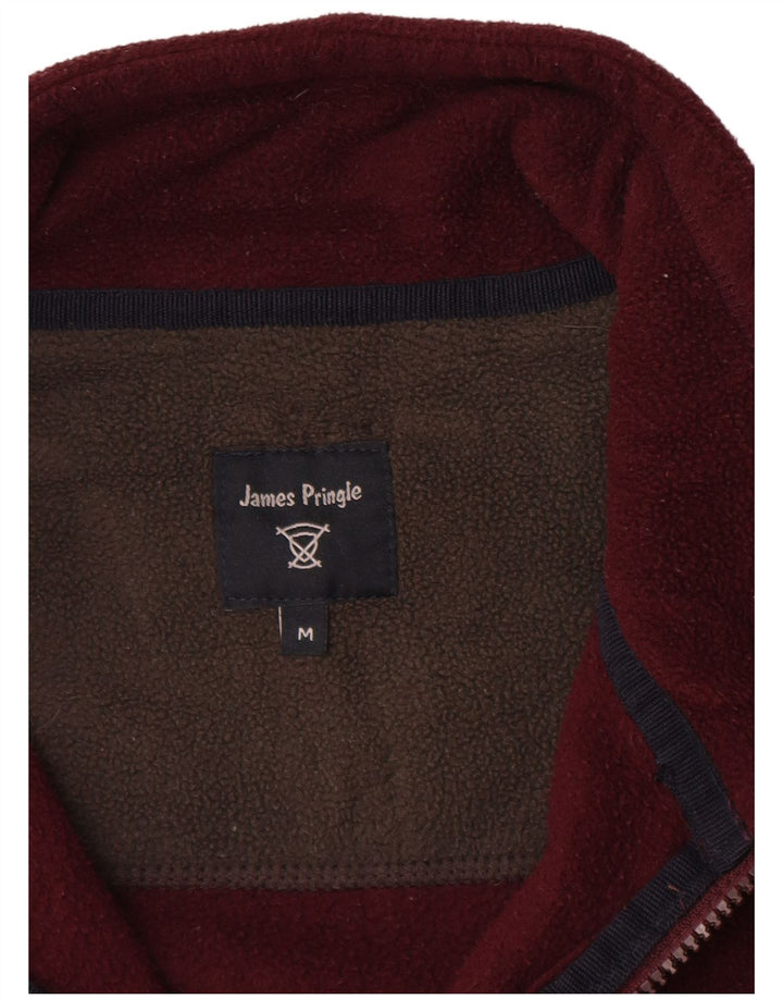 James Pringle Gilet polaire pour homme UK 38 Medium Bordeaux Polyester