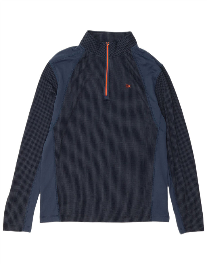 Calvin Klein Haut de Survêtement Pull Homme Bleu Marine Moyen Colourblock