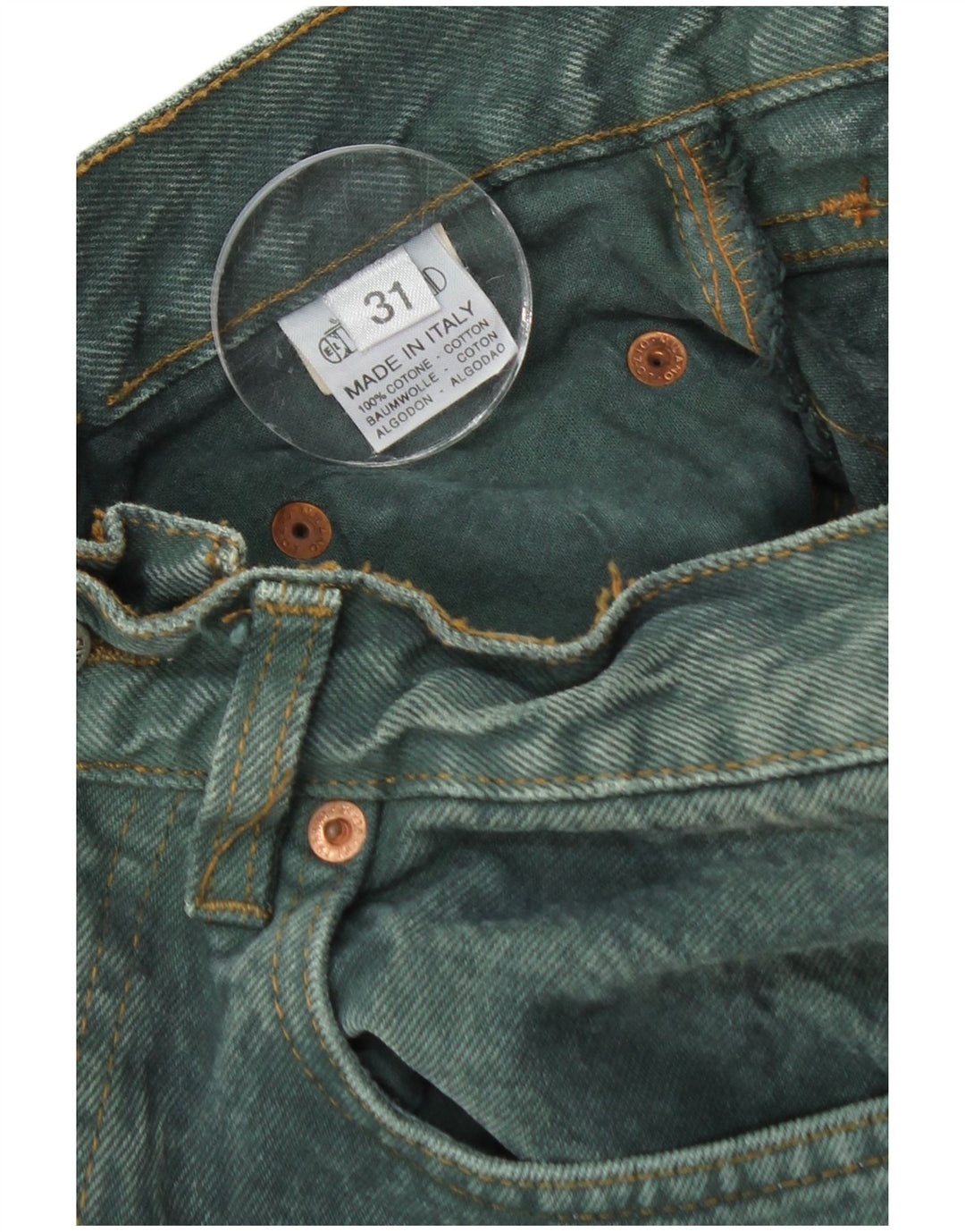 EL CHARRO Jean Droit Femme W31 L31 Vert Coton