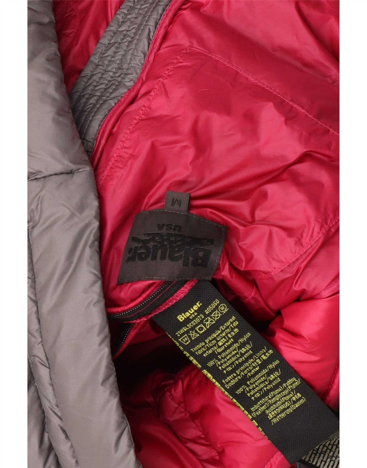 Blauer Veste matelassée à capuche pour femme UK 44 Gris moyen Polyamide