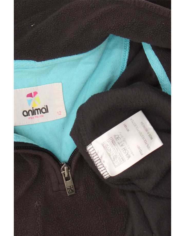 Animal Pull polaire à col zippé pour femme UK 12 Gris moyen Polyester