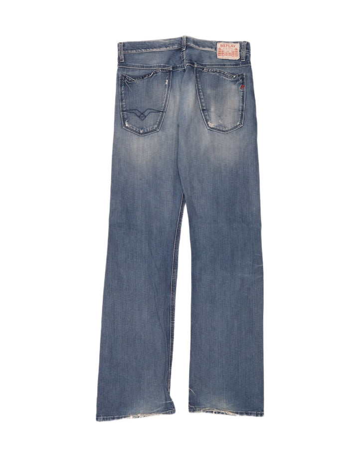 Replay Jean Bootcut Homme W33 L36 Bleu Coton