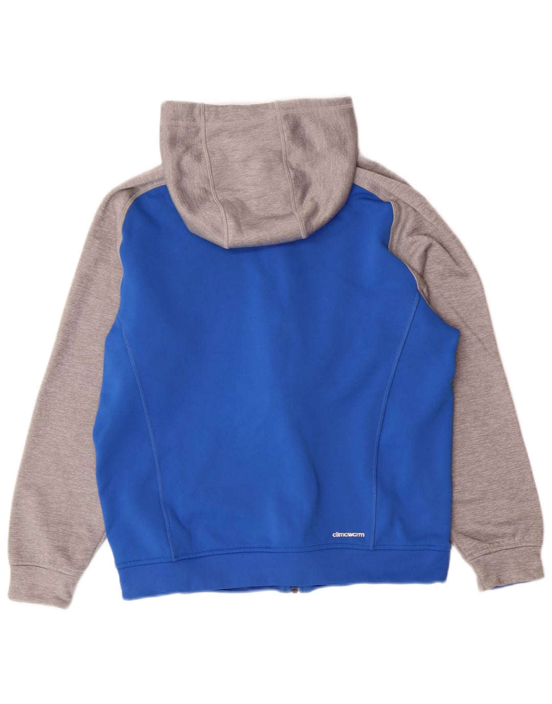 ADIDAS Pull à capuche zippé Climawarm pour femme UK 14 Bleu moyen Colourblock