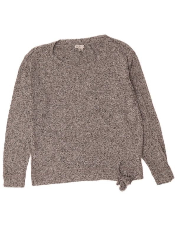 J. Crew Pull surdimensionné à col bateau pour femme UK 10 Petit gris moucheté