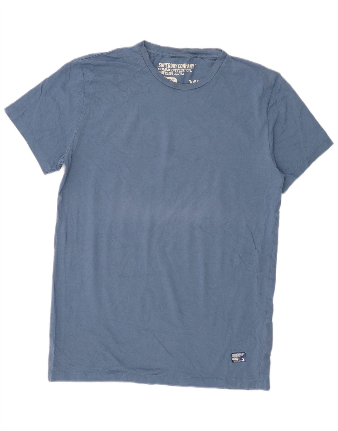 Superdry T-Shirt Homme Top XL Bleu Coton