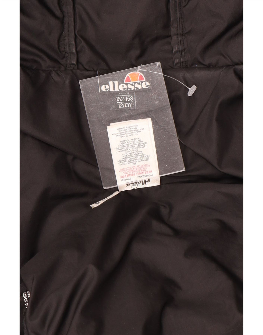 ELLESSE Veste matelassée à capuche graphique pour garçon 12-13 ans Noir Polyester