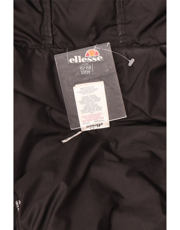 ELLESSE Veste matelassée à capuche graphique pour garçon 12-13 ans Noir Polyester