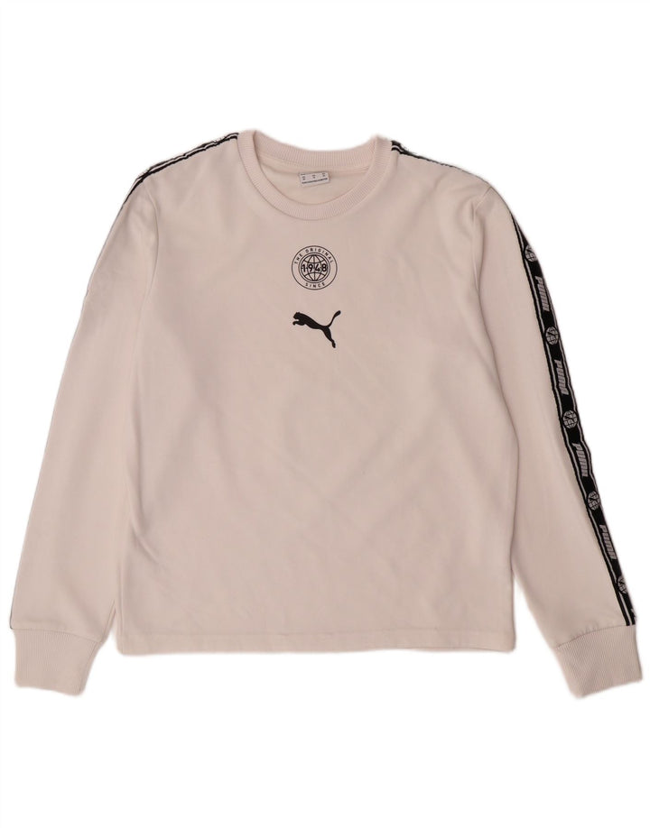 PUMA Sweat-shirt pour homme XS Blanc Polyester