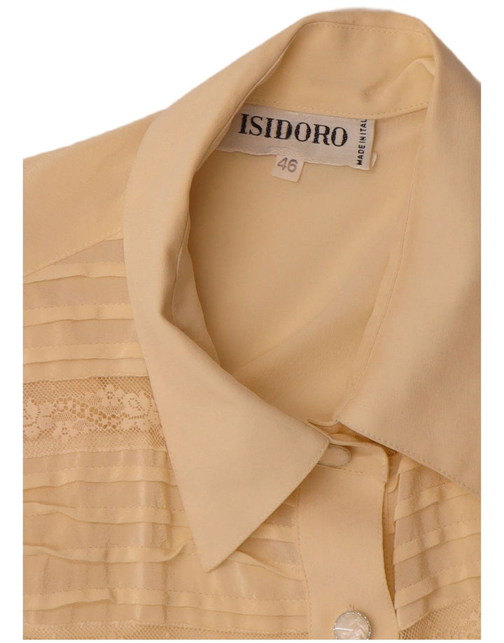 Chemisier chemise femme vintage IT 46 Grand Beige