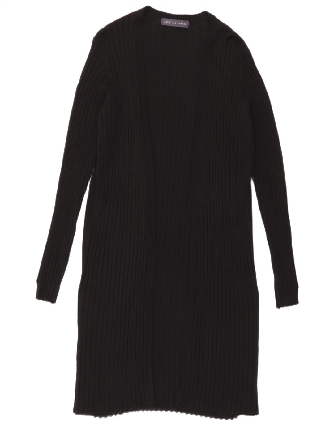 Marks & Spencer Pull cardigan ouvert long pour femme UK 10 Small Noir