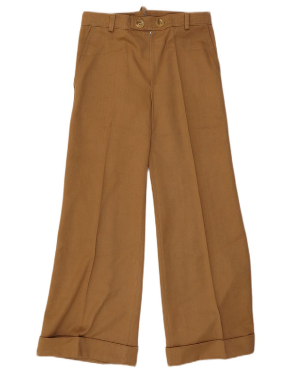 Pantalon décontracté jambe large femme vintage W26 L26 Beige