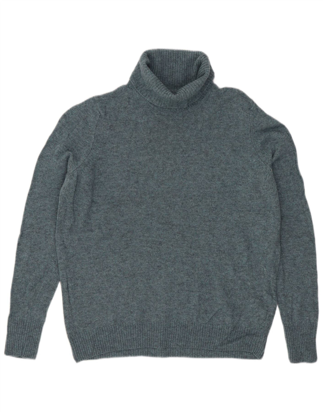 Marks & Spencer Pull col roulé pour femme UK 14 Laine bleu moyen