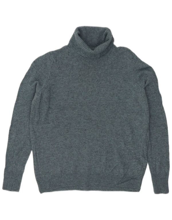 Marks & Spencer Pull col roulé pour femme UK 14 Laine bleu moyen