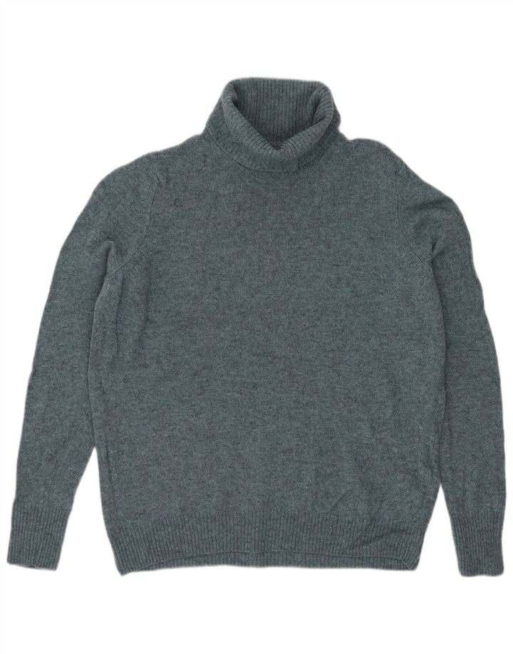 Marks & Spencer Pull col roulé pour femme UK 14 Laine bleu moyen