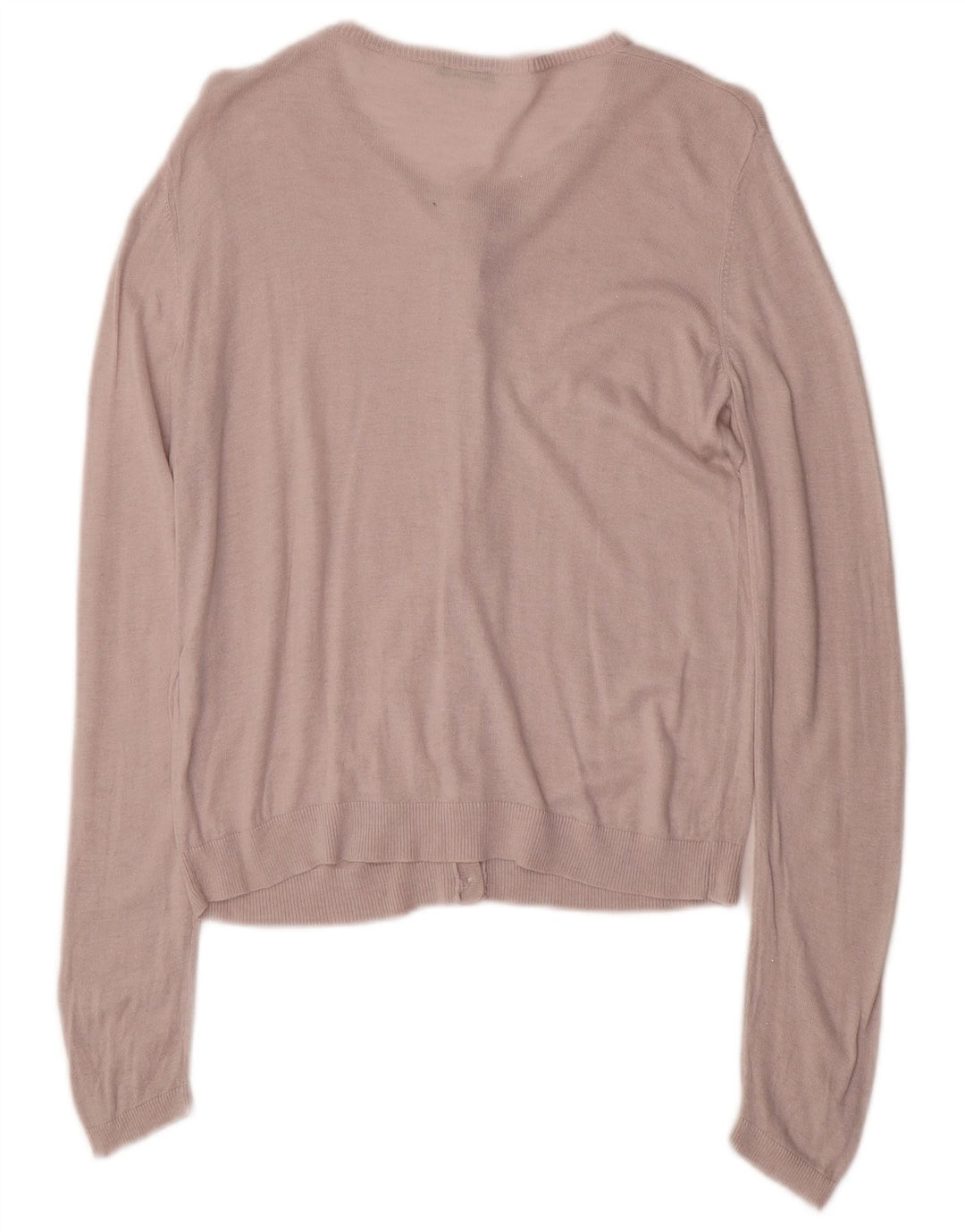 BENETTON Pull Cardigan Fille 11-12 Ans 2XL Rose Viscose