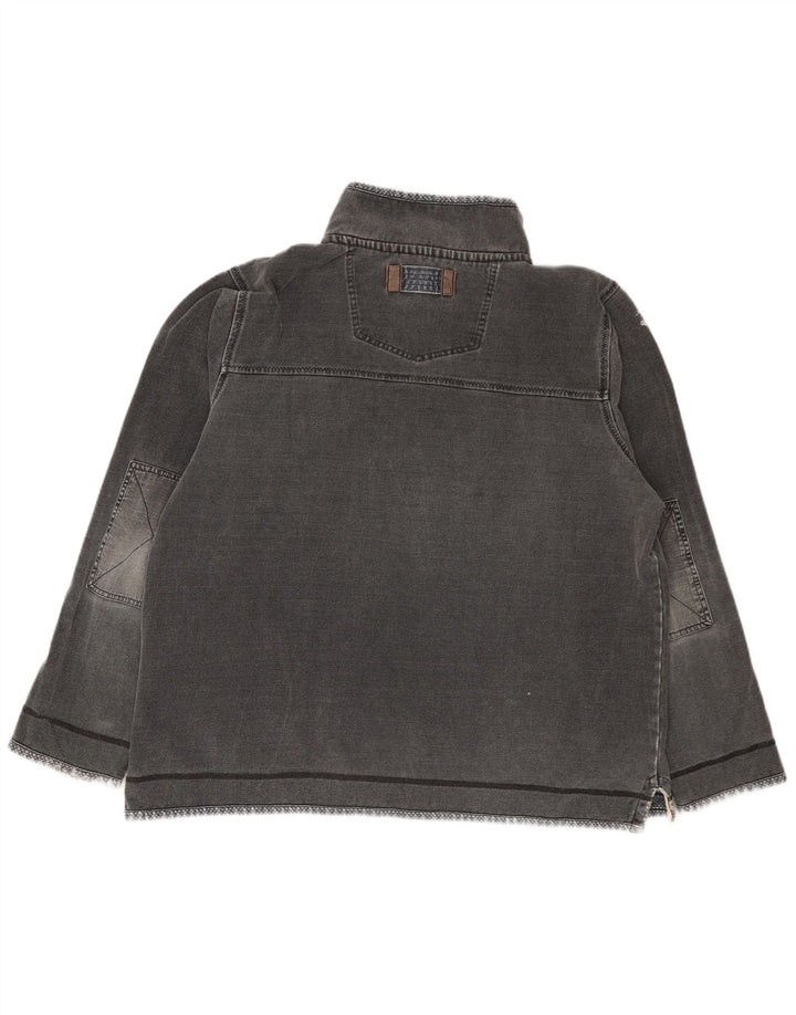 Fat Face Sweat-shirt col zippé pour homme XL en coton gris