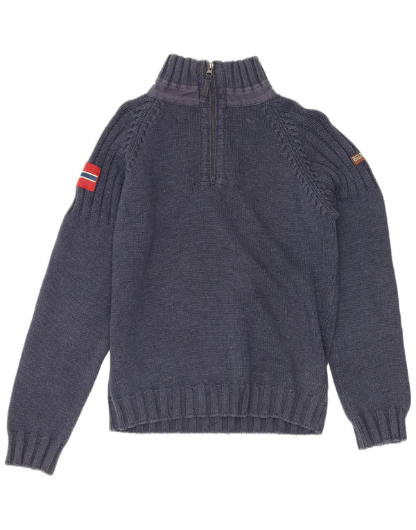 Napapijri Pull col zippé homme petit bleu acrylique